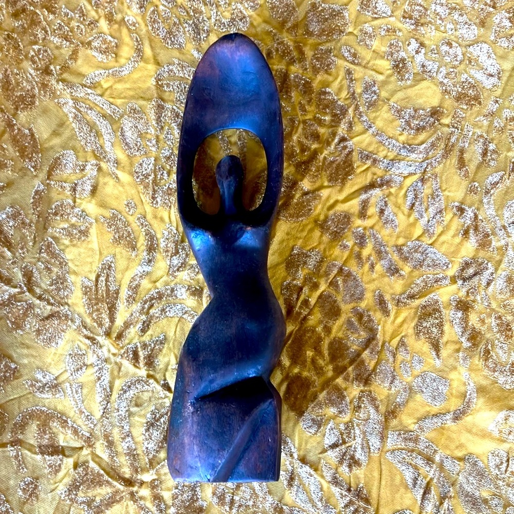 Hand Carved Wooden Goddess Figure